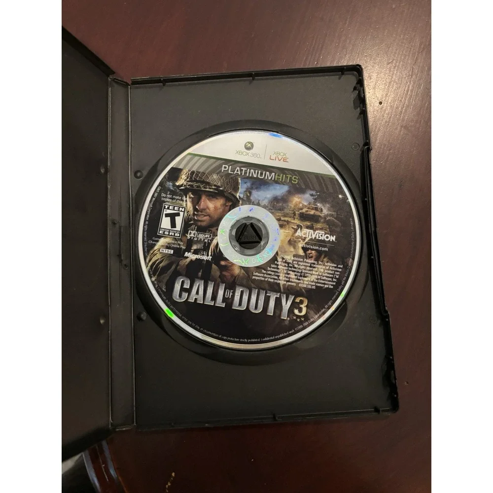 Call of Duty 3 -- Platinum‎ Hits (Microsoft Xbox 360, 2008) Great Condition